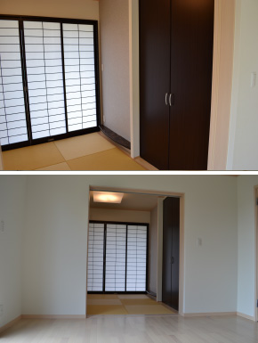 室内リフォームで狭い和室にアクセント床の間を