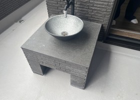 特注 外部手洗い製作 設置　担当：高橋直仁