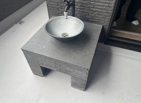 特注 外部手洗い製作 設置　担当：高橋直仁